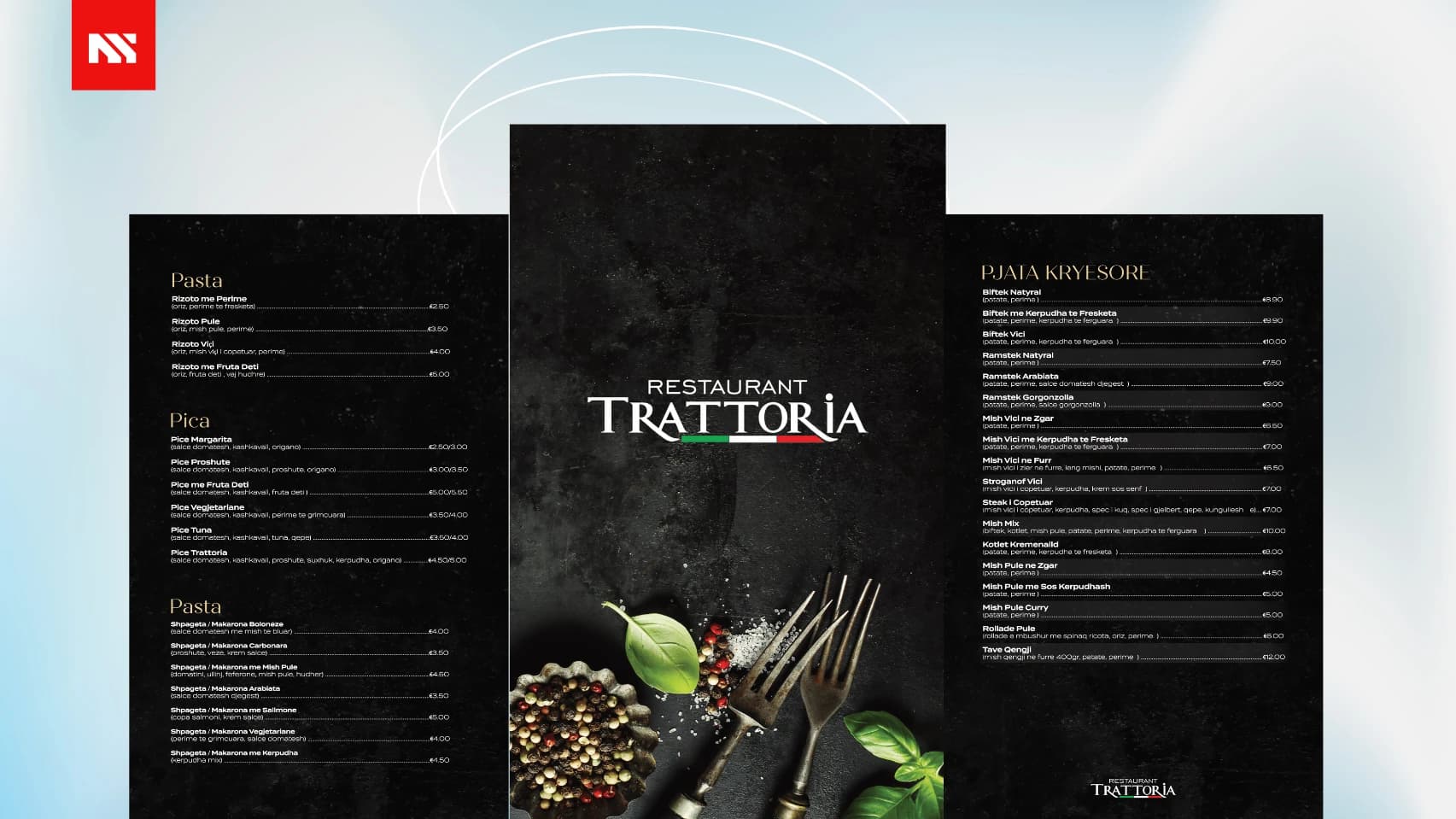 Trattoria Restaurant Menu